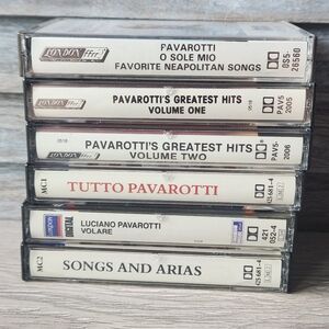 Pavarotti Cassette Tapes Lot Of 6